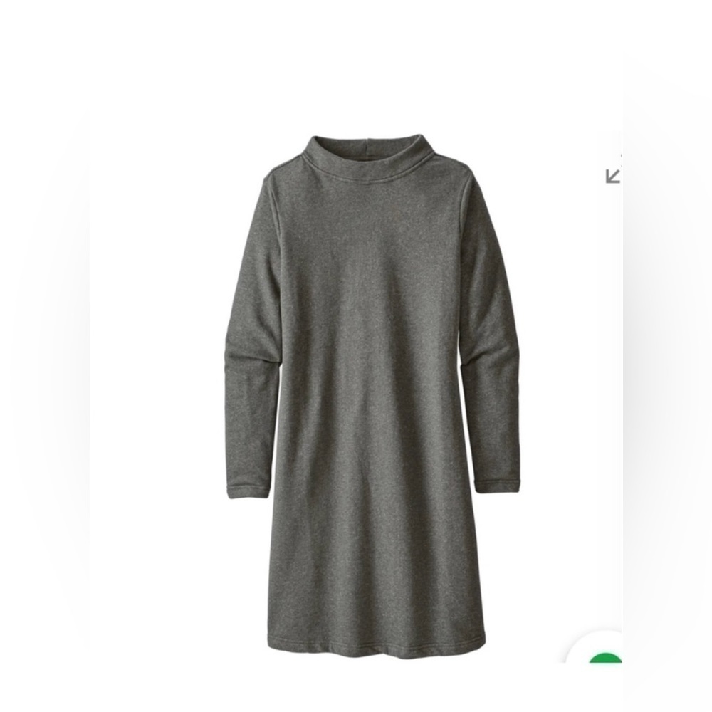Patagonia Mount Sterling Grey Long Sleeve Midi Dress Size M